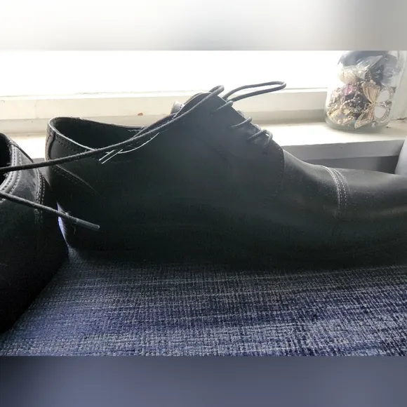 Kenneth Cole Reaction In A Min-ute 12M Black Leather Oxfords Dress Shoes Men's