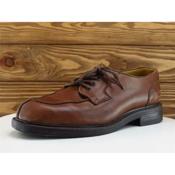 Kenneth Cole Sz 10 Derby Oxfords‎ Brown Leather Men Lace Up New York Medium