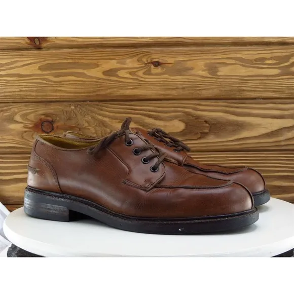 Kenneth Cole Sz 10 Derby Oxfords‎ Brown Leather Men Lace Up New York Medium