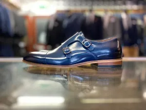 Lacuzzo Blue Patent Monk Strap