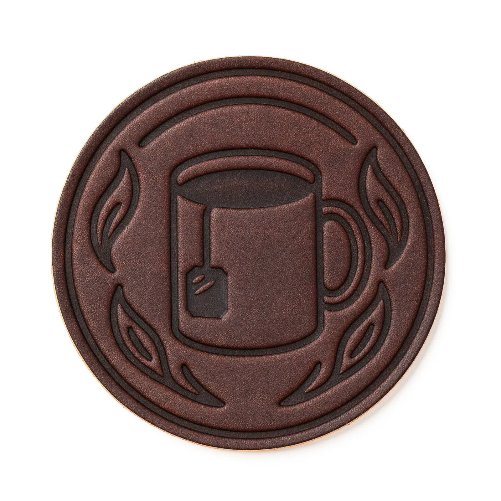Leather Coasters 4 Pack - Tea