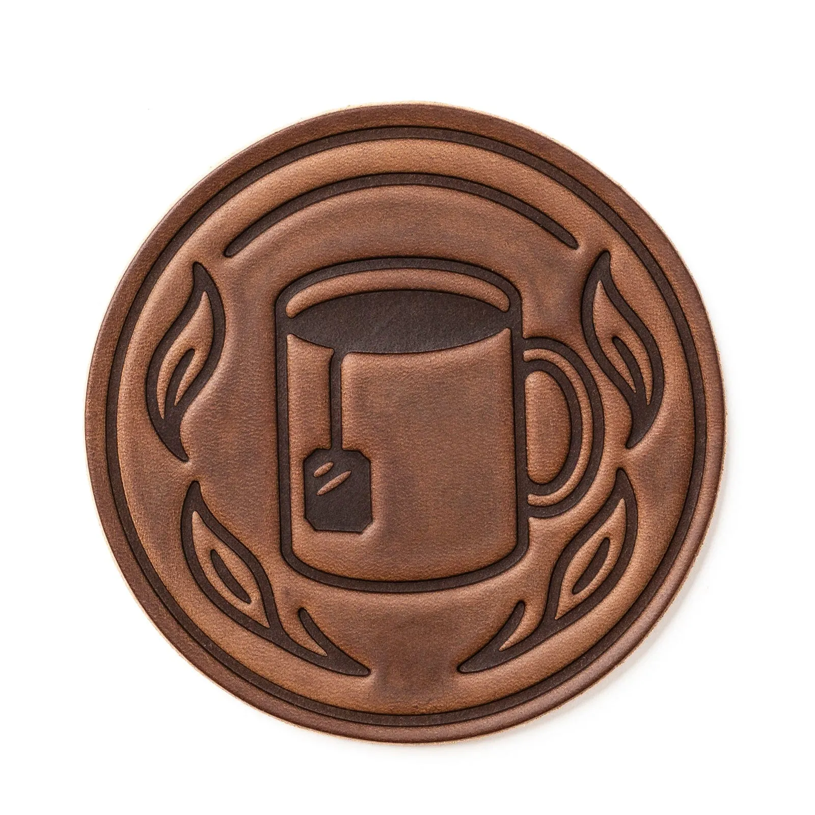 Leather Coasters 4 Pack - Tea