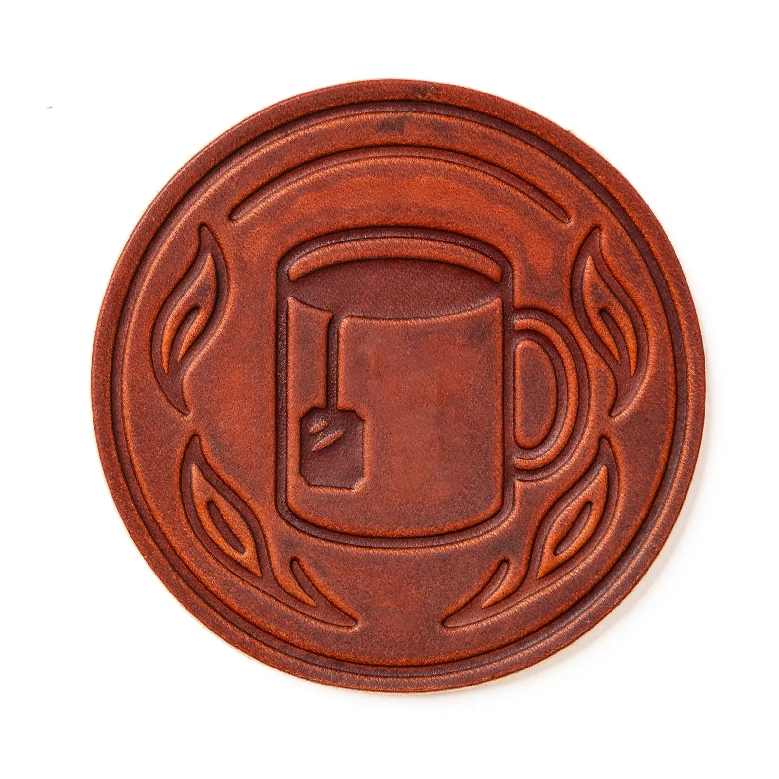 Leather Coasters 4 Pack - Tea