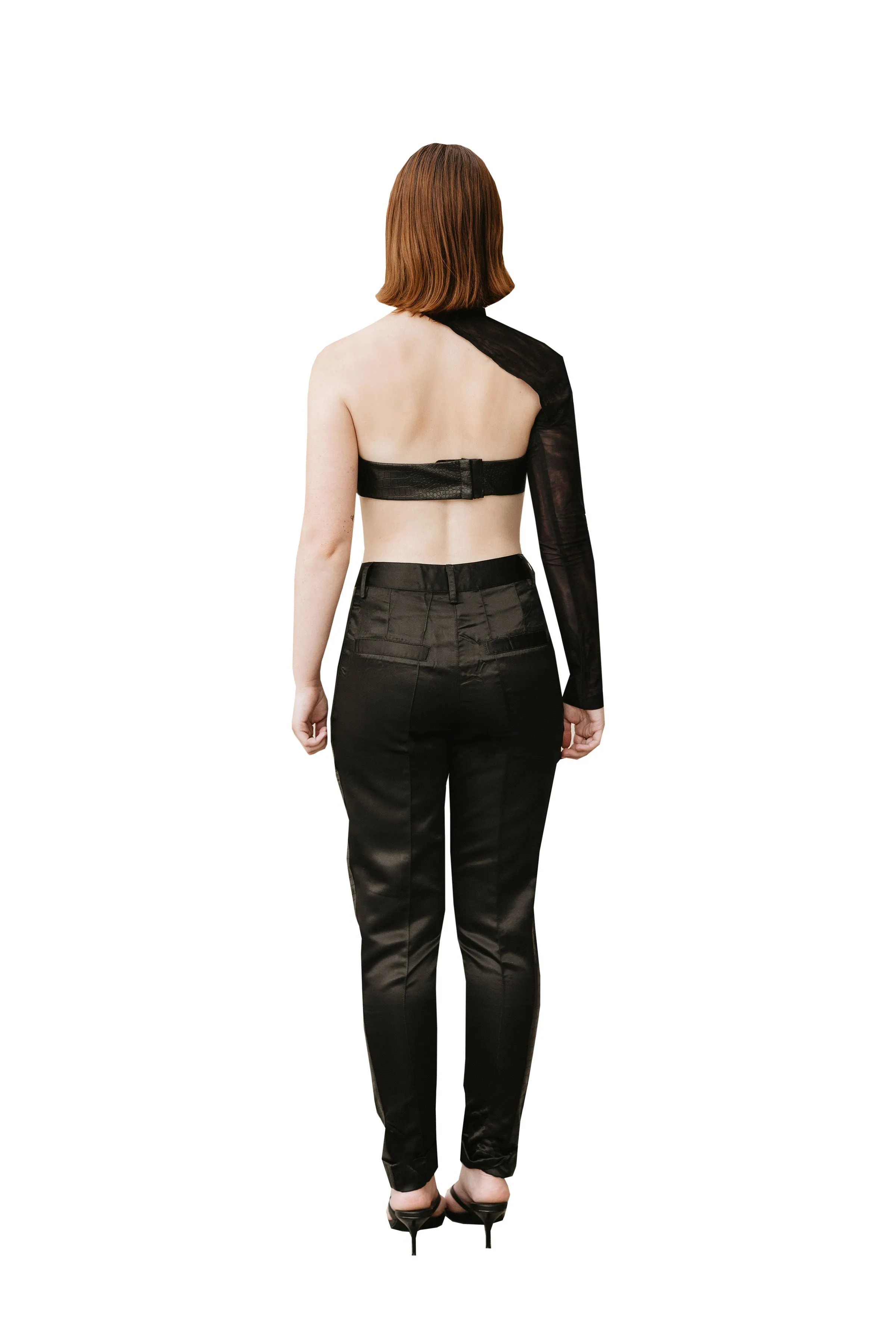 Leather Mesh Bodysuit
