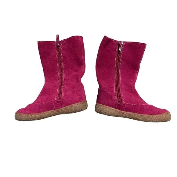 Livie &amp; Luca Sz 5 Fuchsia Pink Suede Leather Marchita Tiempo Boots