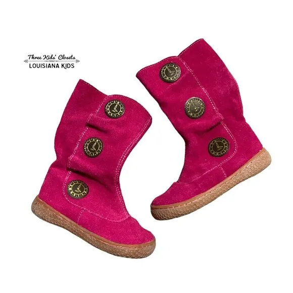 Livie &amp; Luca Sz 5 Fuchsia Pink Suede Leather Marchita Tiempo Boots