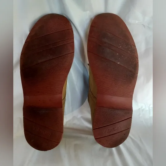 LL Bean Oxford Shoes Beige Leather Suede Vibram 12