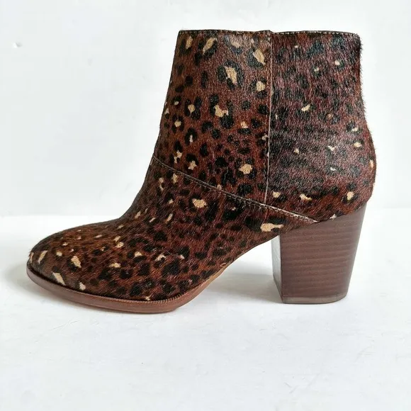 Madewell The Rosie Ankle Calfhair Boot Size 6