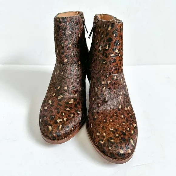 Madewell The Rosie Ankle Calfhair Boot Size 6