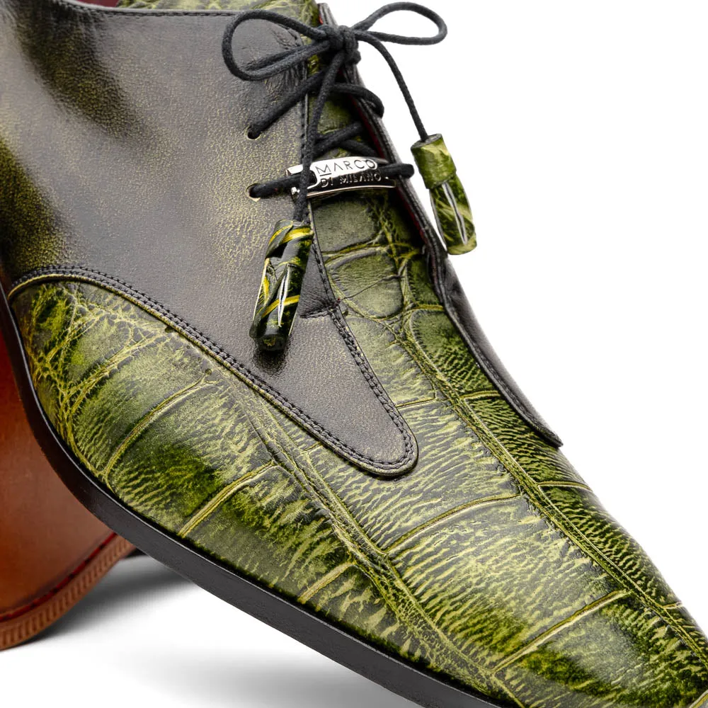 Marco Di Milano Anzio Green Alligator & Calfskin Dress Shoes