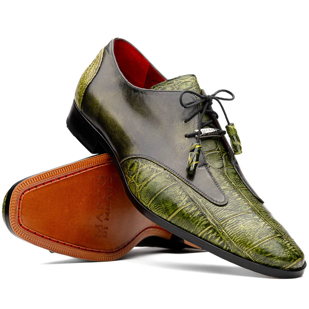Marco Di Milano Anzio Green Alligator & Calfskin Dress Shoes