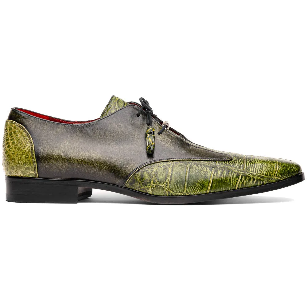 Marco Di Milano Anzio Green Alligator & Calfskin Dress Shoes