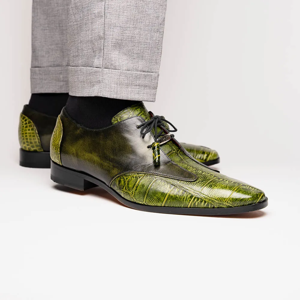 Marco Di Milano Anzio Green Alligator & Calfskin Dress Shoes