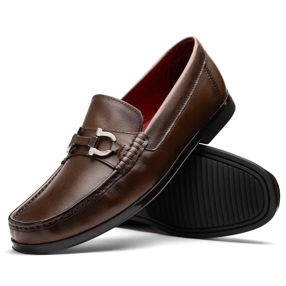 Marco Di Milano Atrani in Brown Calf Leather Loafers