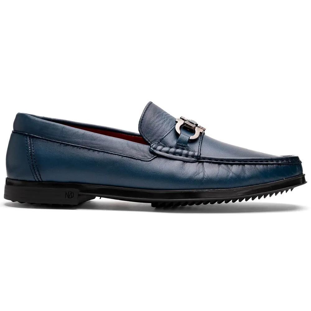 Marco Di Milano Atrani in Navy Calf Leather Loafers