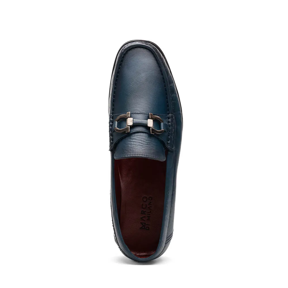 Marco Di Milano Atrani in Navy Calf Leather Loafers