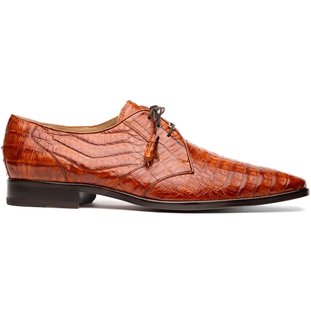 Marco Di Milano Lacio Brandy Caiman Crocodile Dress Shoes