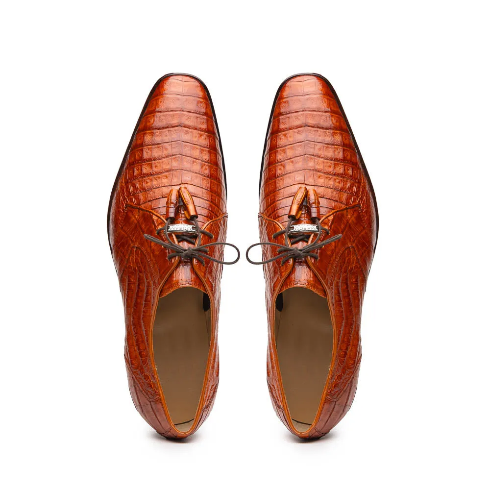 Marco Di Milano Lacio Brandy Caiman Crocodile Dress Shoes