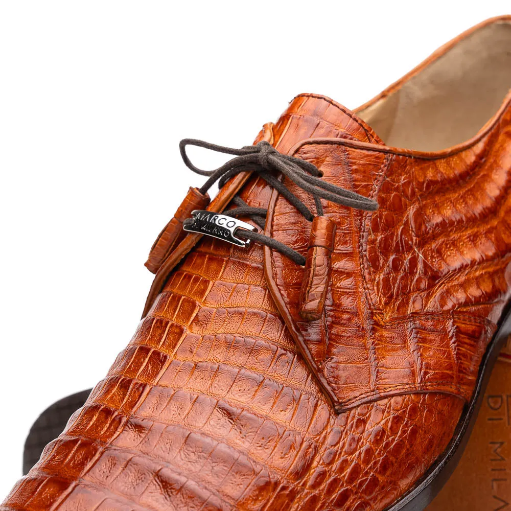 Marco Di Milano Lacio Brandy Caiman Crocodile Dress Shoes