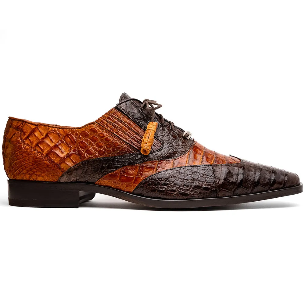Marco Di Milano Luciano Brown / Cognac Caiman Crocodile Dress Shoes