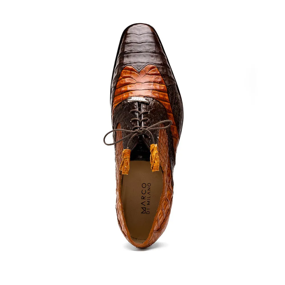 Marco Di Milano Luciano Brown / Cognac Caiman Crocodile Dress Shoes