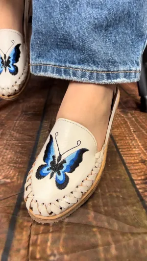 Melany Butterfly Huaraches-White