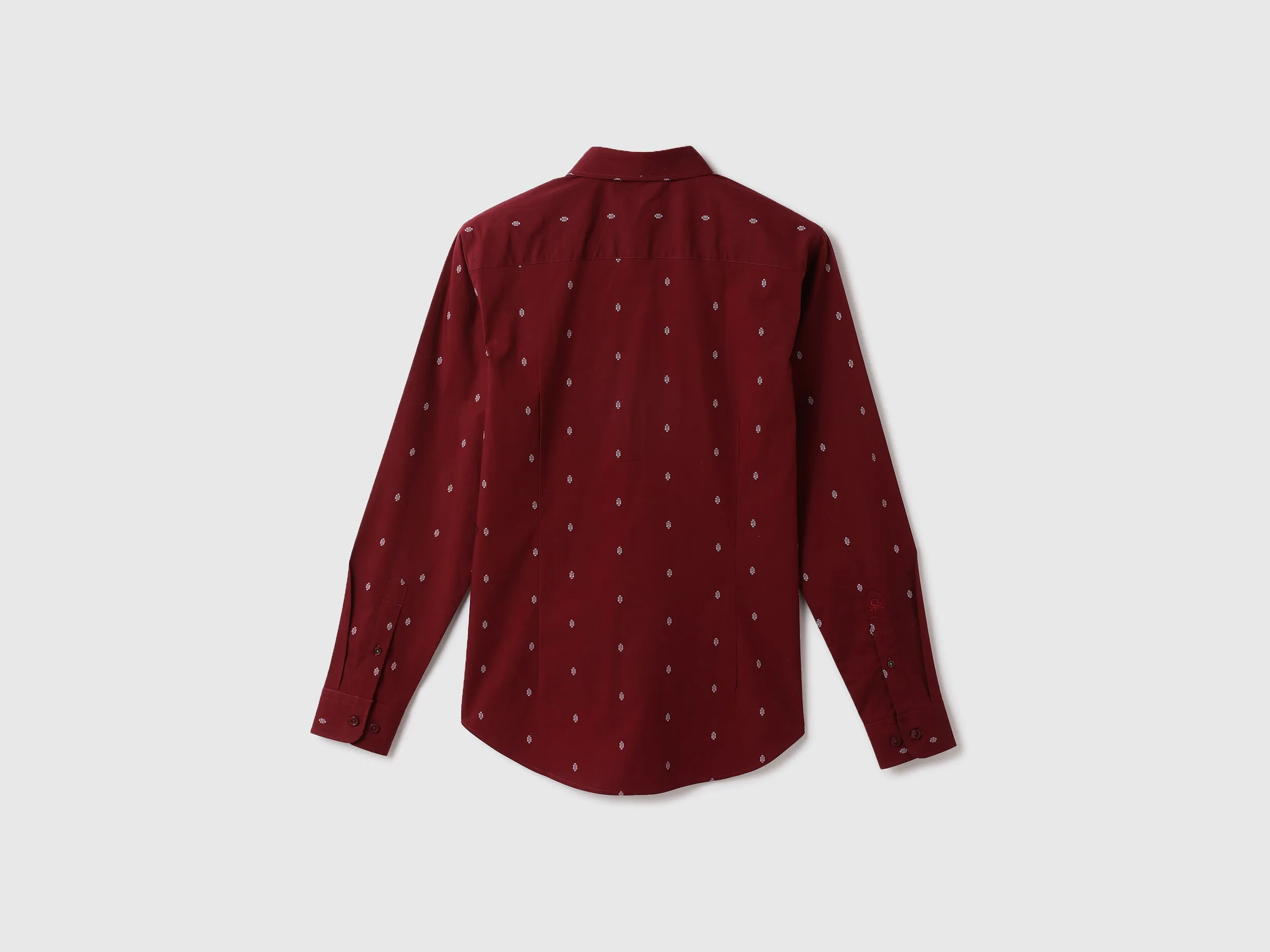 Men Printed Spread Collar Shirt