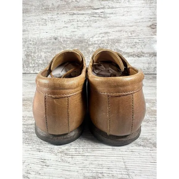Men's Adelante Shoe Co. Brown Leather Boat Shoes Sz 9.5D