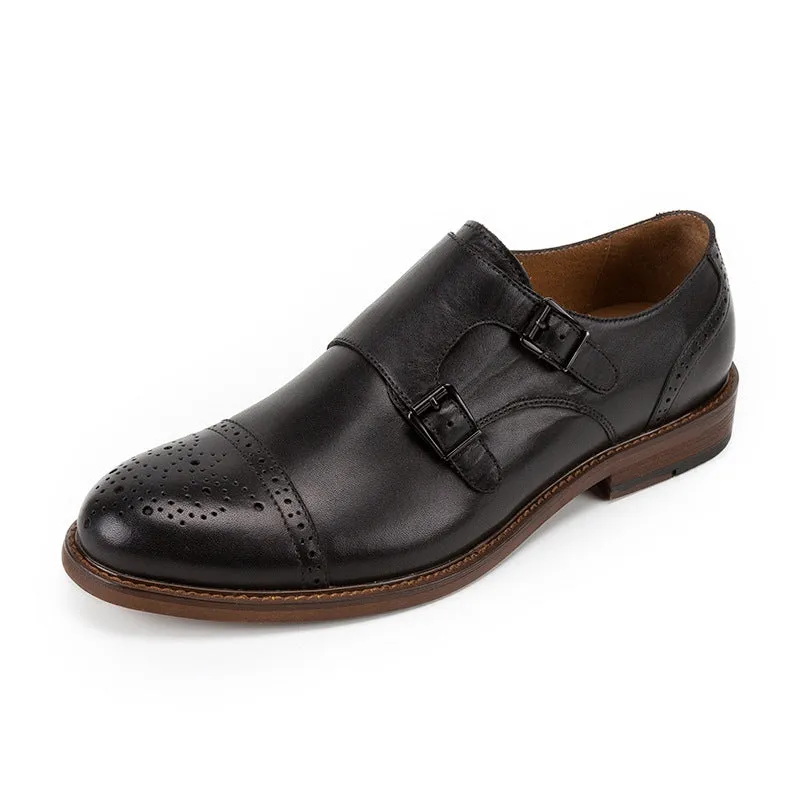 Men's British Bullock Casual Buckle Leather Shoes