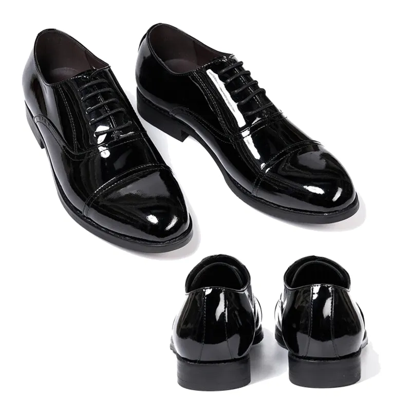 Mens Oxfords Genuine Black Patent Leather