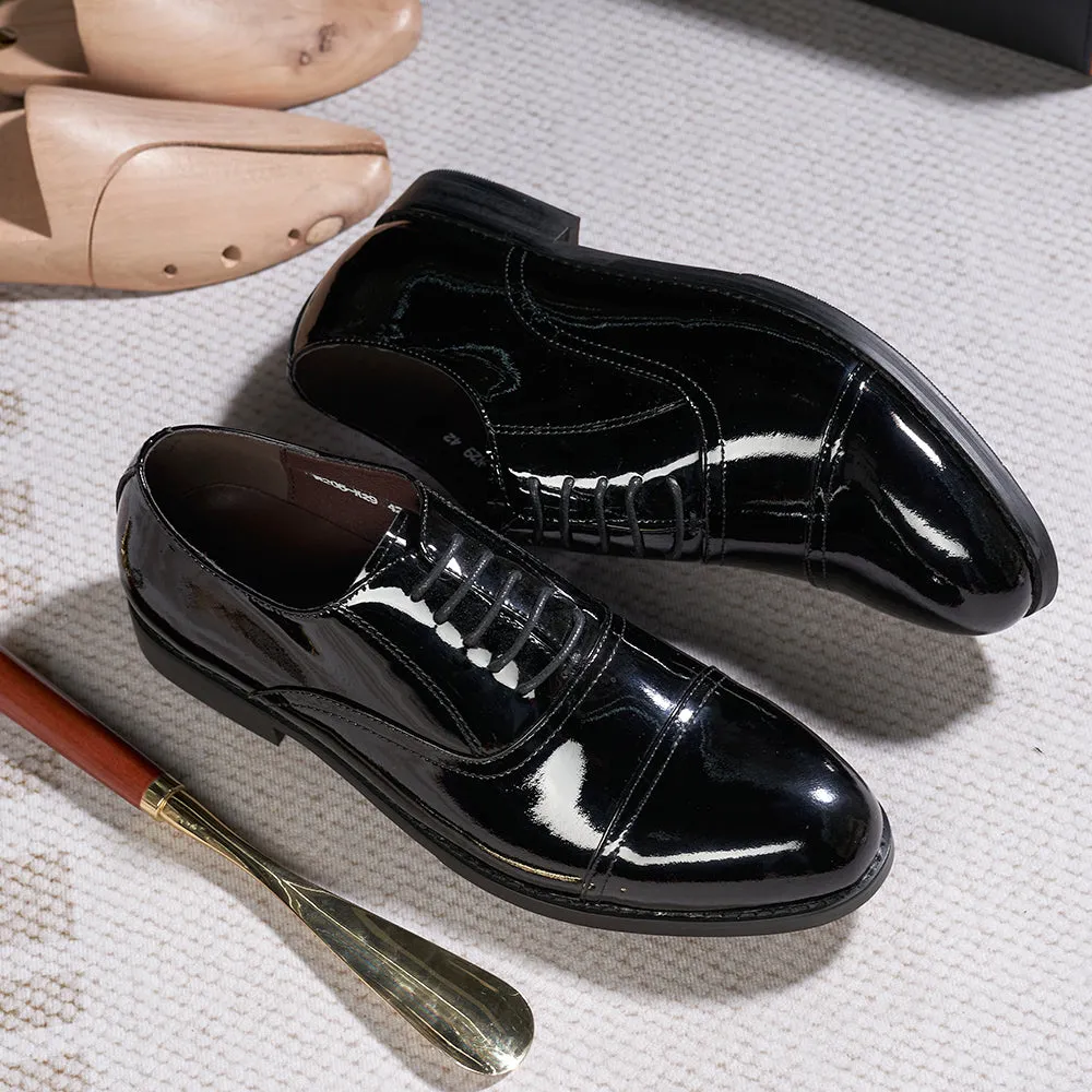 Mens Oxfords Genuine Black Patent Leather