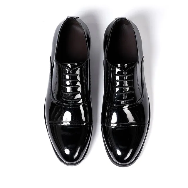 Mens Oxfords Genuine Black Patent Leather