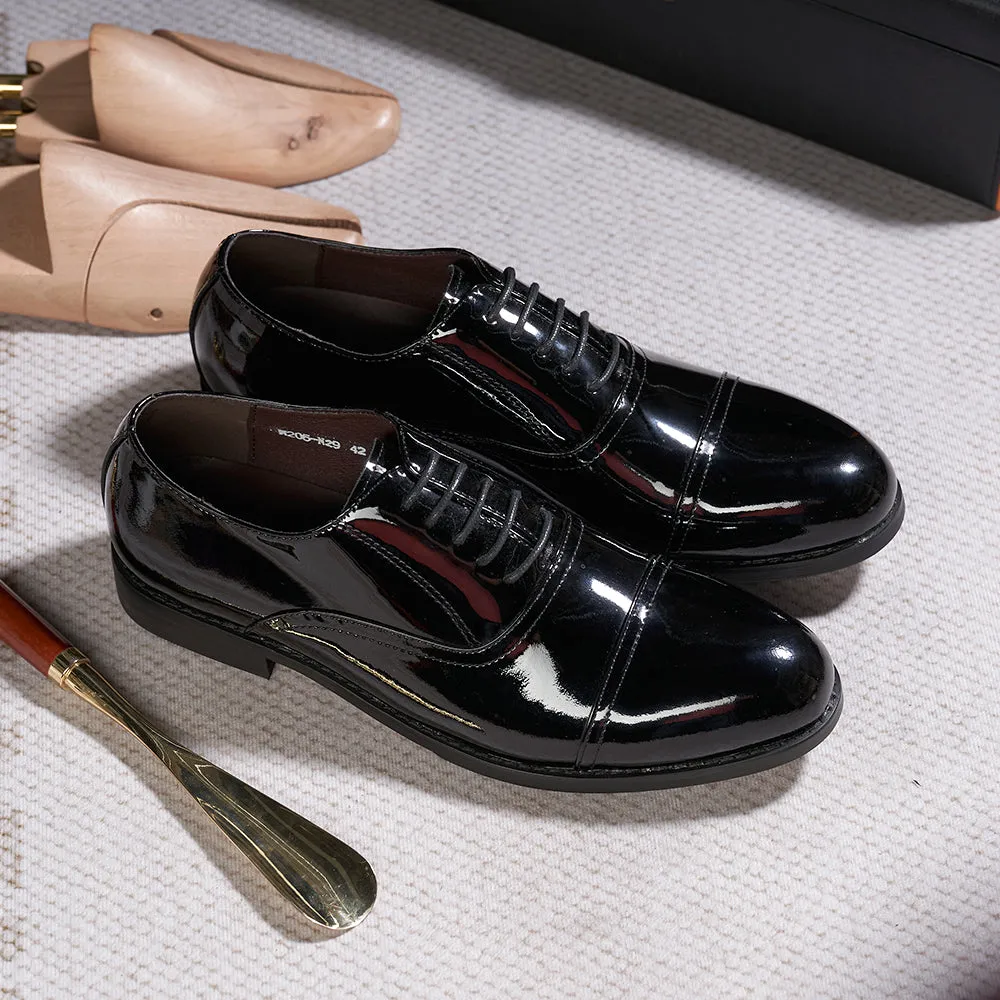 Mens Oxfords Genuine Black Patent Leather