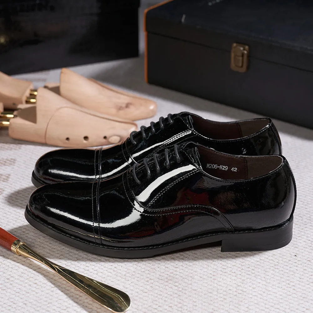 Mens Oxfords Genuine Black Patent Leather