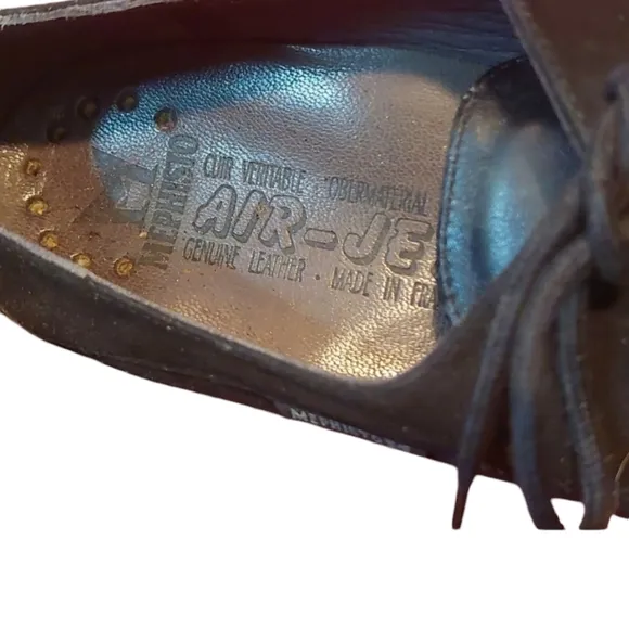 Mephisto Mobils Air Relax Leather Shoes Women 6.5US/5EUR Black Oxfords Lace EUC!
