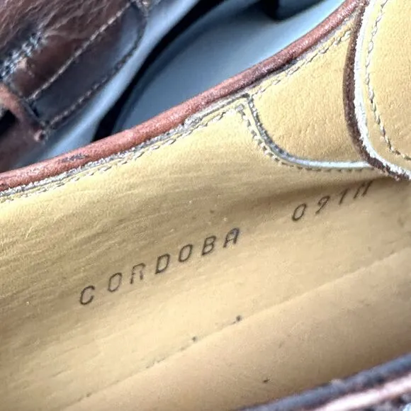 Mezlan Shoes Brown Leather Men’s Size 10.5 Dress Lace Cordoba Made In Spain