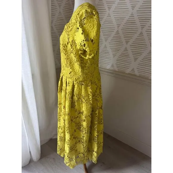 Mia Eliza Women’s XL Phoebe Lace Puff Sleeve Midi Dress