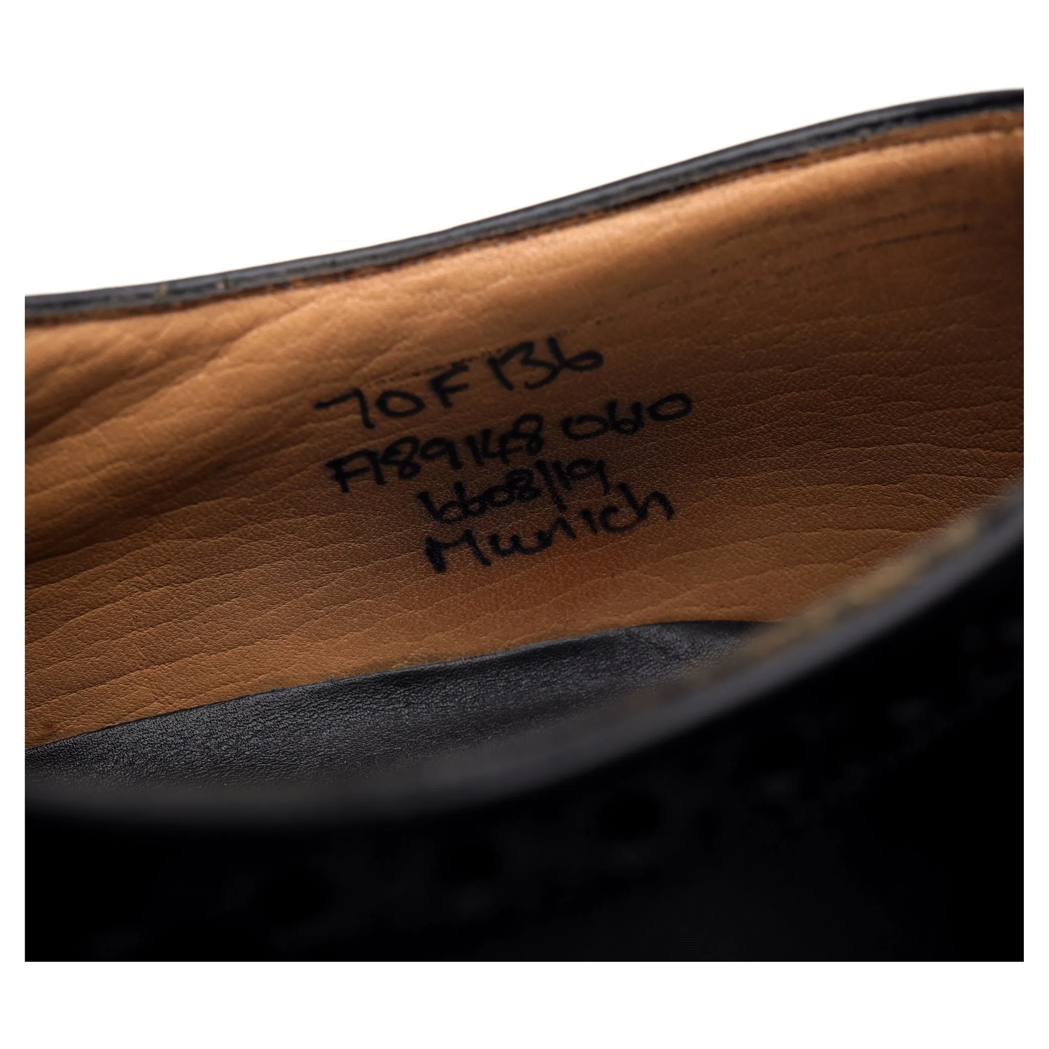 'Munich' Black Leather Oxford Brogue UK 7 F