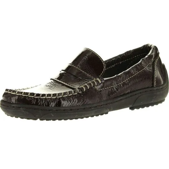 Naturino Polo Brown Patent ChildG flats-shoes 37 NEW