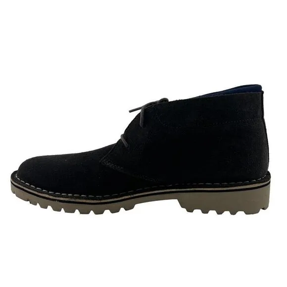 New Kenneth Cole Reaction Men Leather Chukka Boots Dark Grey Shoes 12 US / EU 46