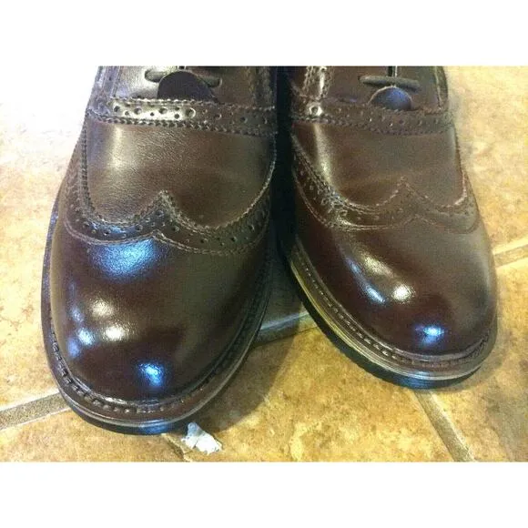 NEW Steve Madden Mens Wing Tip Oxfords Shoes Size 9 Brown Leather $135