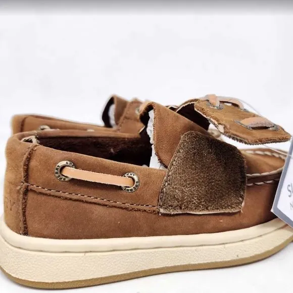 New toddler boys 7.5W Sperry Cup II brown boat kids shoes 7.5 Wide