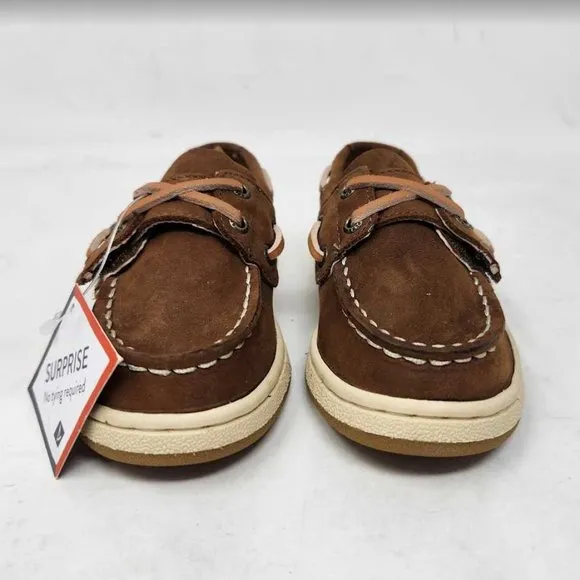 New toddler boys 7.5W Sperry Cup II brown boat kids shoes 7.5 Wide