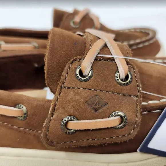 New toddler boys 7.5W Sperry Cup II brown boat kids shoes 7.5 Wide