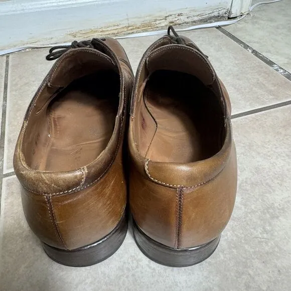 NICE Mezlan Men's 12 M Brown Leather Derby Oxford Wingtip Brogue Dress Shoes