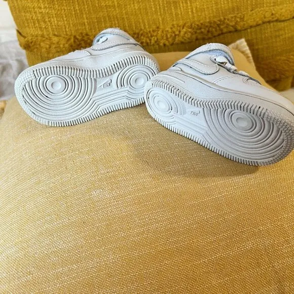 Nike Air Force 1 Mid LE TD Toddler Size 5C  Shoes Triple White Leather Sneakers