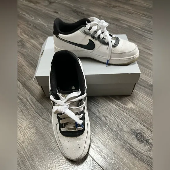 NIKE AIR FORCE 1 Remix Pack street youth unisex Shoes White Leather sneaker 6.5Y