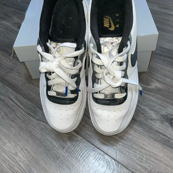 NIKE AIR FORCE 1 Remix Pack street youth unisex Shoes White Leather sneaker 6.5Y