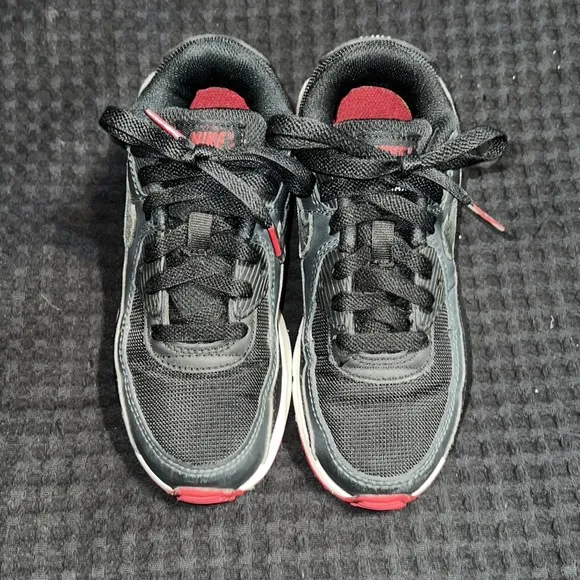 Nike Air Max 90 Leather GS 'Anthracite Team Red' Kid Boy Youth Sneakers
