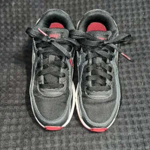 Nike Air Max 90 Leather GS 'Anthracite Team Red' Kid Boy Youth Sneakers